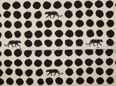 Kokka Echino Cotton Sailcloth Heavyweight Canvas Panther dunkelbraun/natur (10 cm)